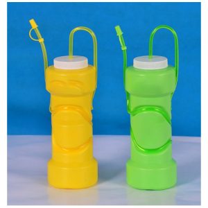 Bouteille légère moulée par soufflage avec paille